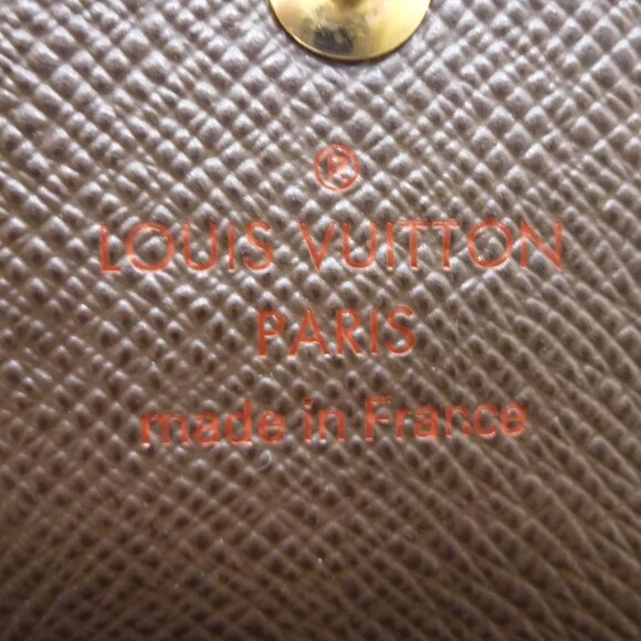 Authentic LOUIS VUITTON Portefeuille Elise Wallet N61654 Damier Ebene - Picture 11 of 12